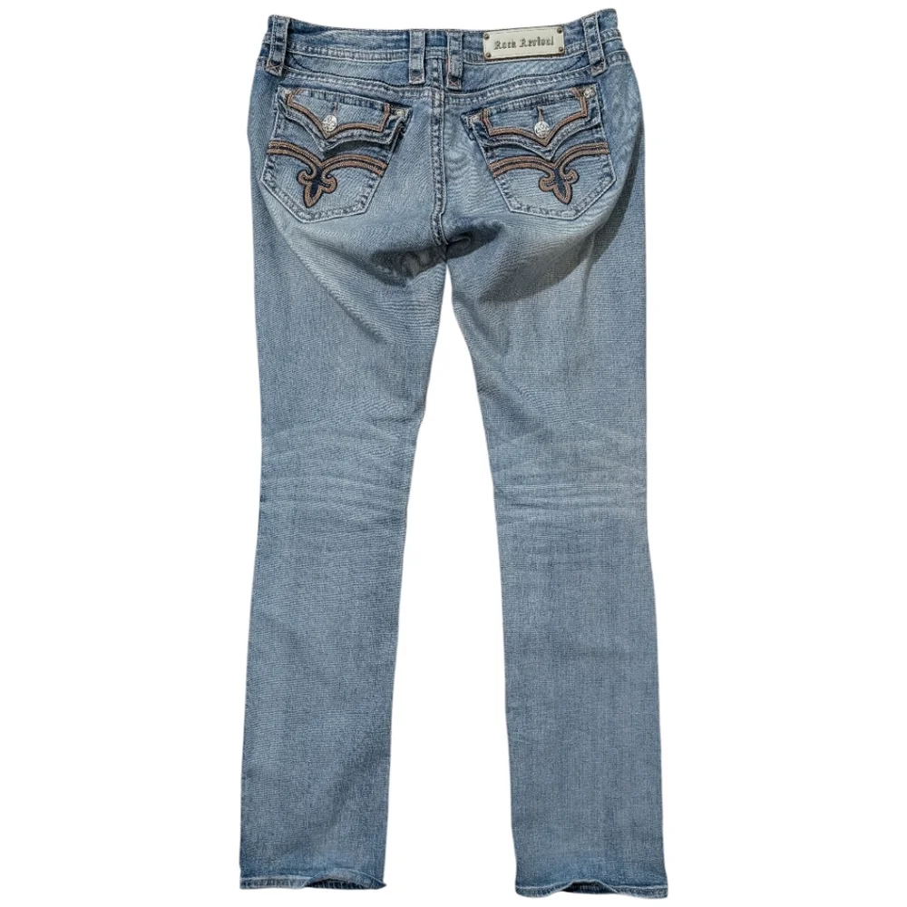 Rock Revival Essie Straight Jeans Essie T5 Wash Size 32 RJ8396T5 - Med Wash Blue - Picture 2 of 7